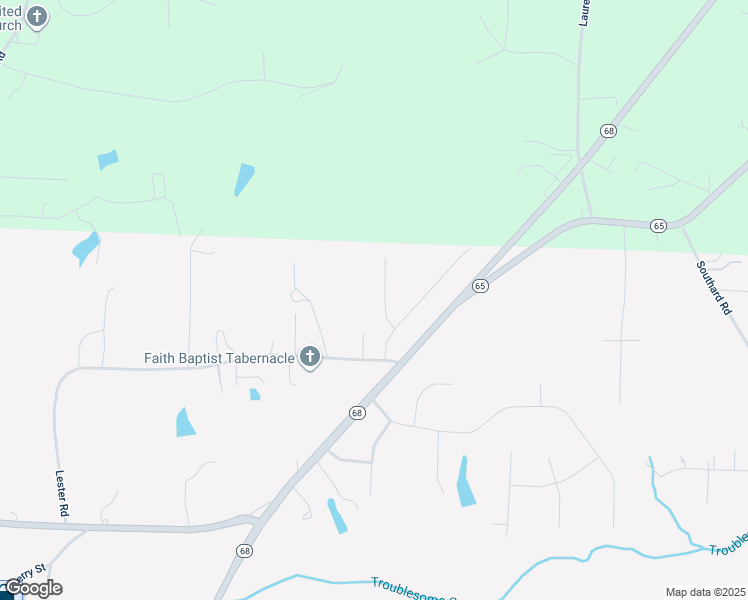 map of restaurants, bars, coffee shops, grocery stores, and more near 8205 Kandi Drive in Stokesdale
