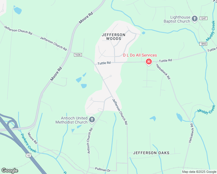 map of restaurants, bars, coffee shops, grocery stores, and more near 8915 Jefferson Church Road in Rural Hall