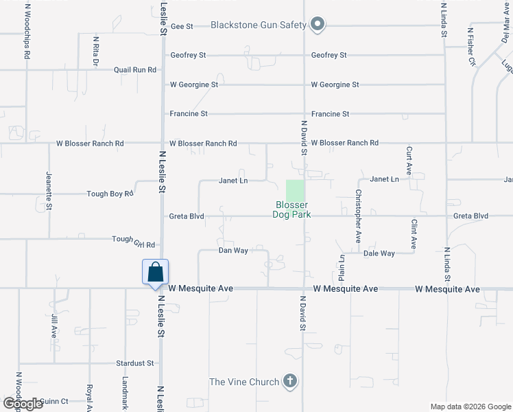 map of restaurants, bars, coffee shops, grocery stores, and more near 1670 Greta Boulevard in Pahrump