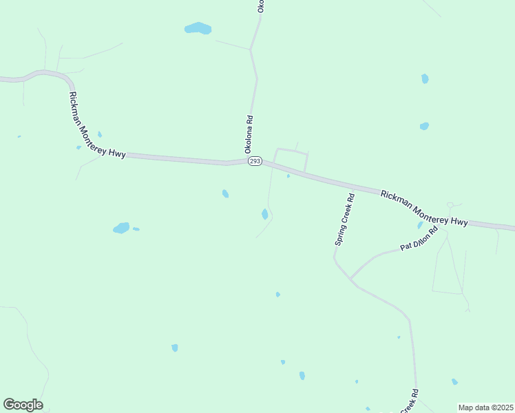 map of restaurants, bars, coffee shops, grocery stores, and more near 1102 Rickman Monterey Highway in Rickman