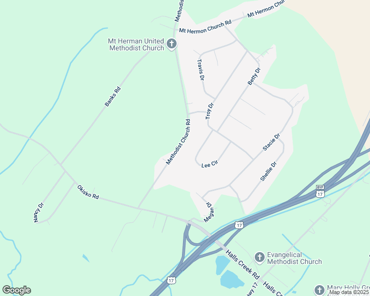 map of restaurants, bars, coffee shops, grocery stores, and more near 642AB Methodist Church Road in Elizabeth City