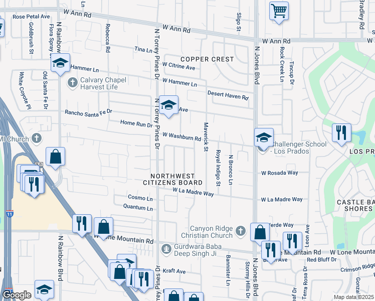 map of restaurants, bars, coffee shops, grocery stores, and more near 5116 Drummond Rd in Las Vegas