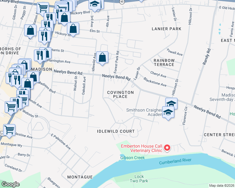 map of restaurants, bars, coffee shops, grocery stores, and more near 825 Neelys Chase Drive in Nashville