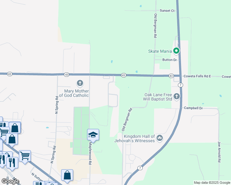 map of restaurants, bars, coffee shops, grocery stores, and more near 1909 Mountain Valley Drive in Harrison