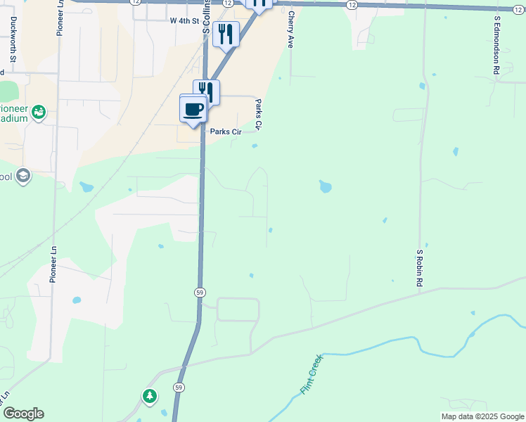 map of restaurants, bars, coffee shops, grocery stores, and more near 1528 Brooke Lynn Drive in Gentry