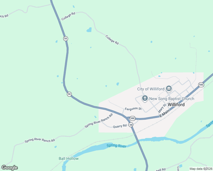 map of restaurants, bars, coffee shops, grocery stores, and more near 622 Ferguson Street in Williford