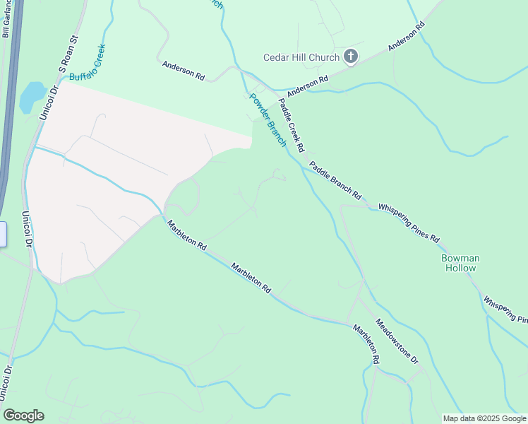 map of restaurants, bars, coffee shops, grocery stores, and more near 207 Ginger Court in Johnson City