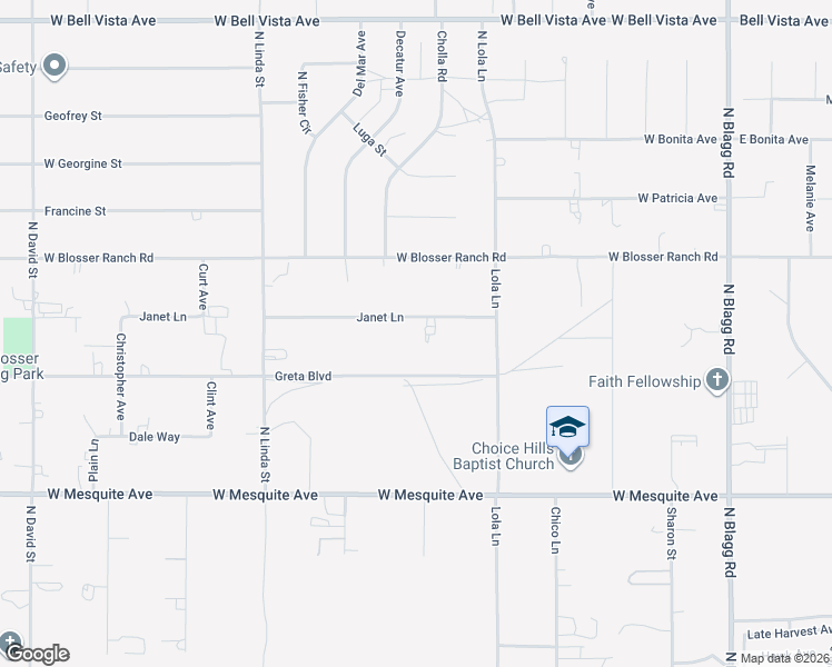 map of restaurants, bars, coffee shops, grocery stores, and more near 681 Janet Lane in Pahrump