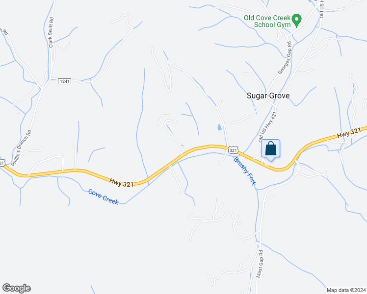map of restaurants, bars, coffee shops, grocery stores, and more near 130 John T Drive in Sugar Grove