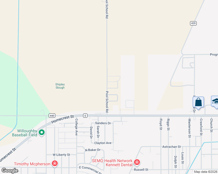 map of restaurants, bars, coffee shops, grocery stores, and more near 18200-18354 Pool School Road in Kennett