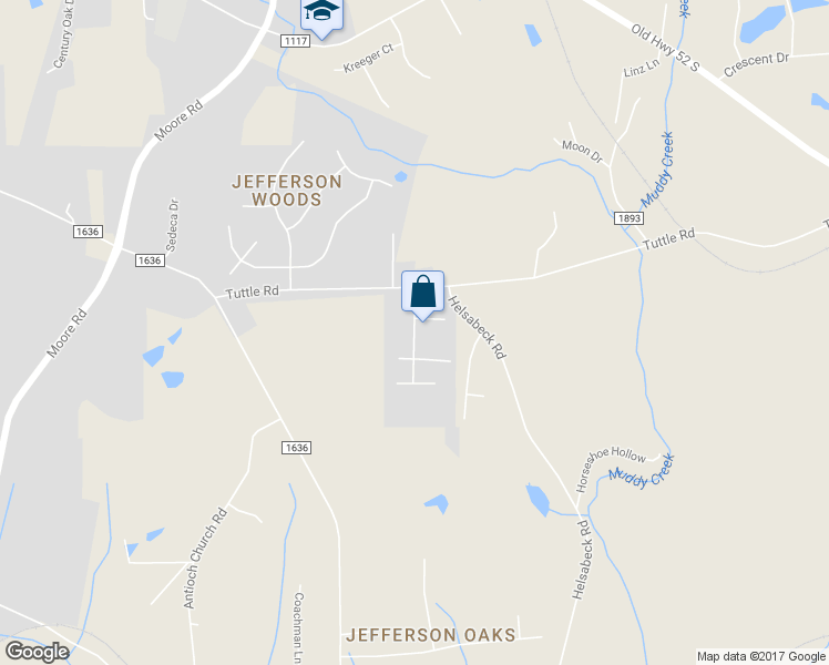 map of restaurants, bars, coffee shops, grocery stores, and more near 9516 Jefferson Valley Drive in Rural Hall