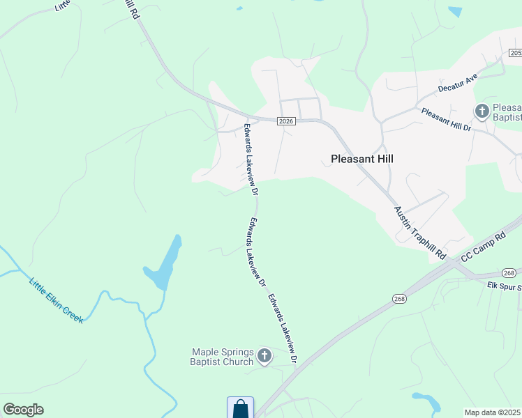 map of restaurants, bars, coffee shops, grocery stores, and more near 716 Edwards Lakeview Drive in Elkin