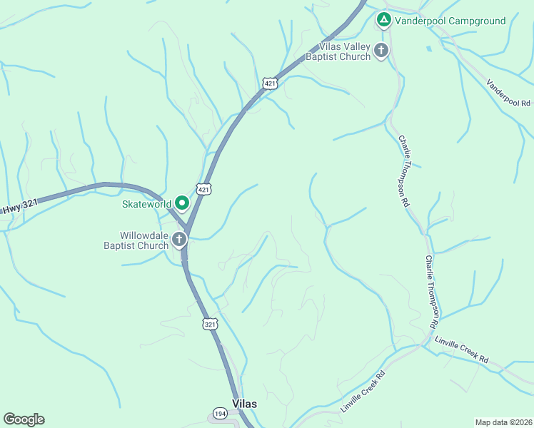 map of restaurants, bars, coffee shops, grocery stores, and more near 445 Jimmy Billings Road in Vilas