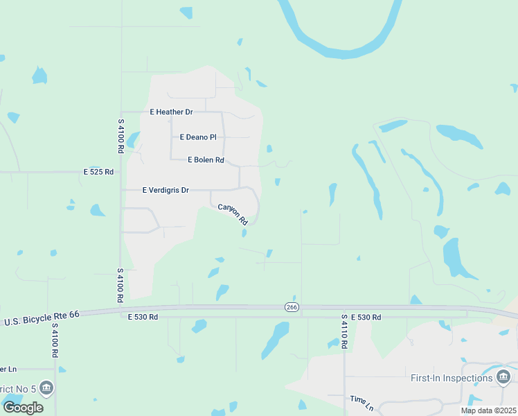 map of restaurants, bars, coffee shops, grocery stores, and more near 4950 Canyon Road in Claremore