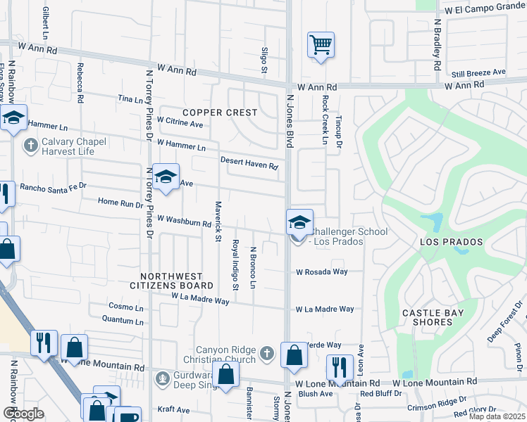 map of restaurants, bars, coffee shops, grocery stores, and more near 6110 Fisher Avenue in Las Vegas