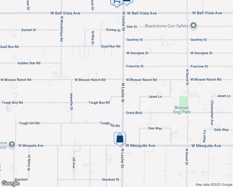 map of restaurants, bars, coffee shops, grocery stores, and more near 2380 North Leslie Street in Pahrump