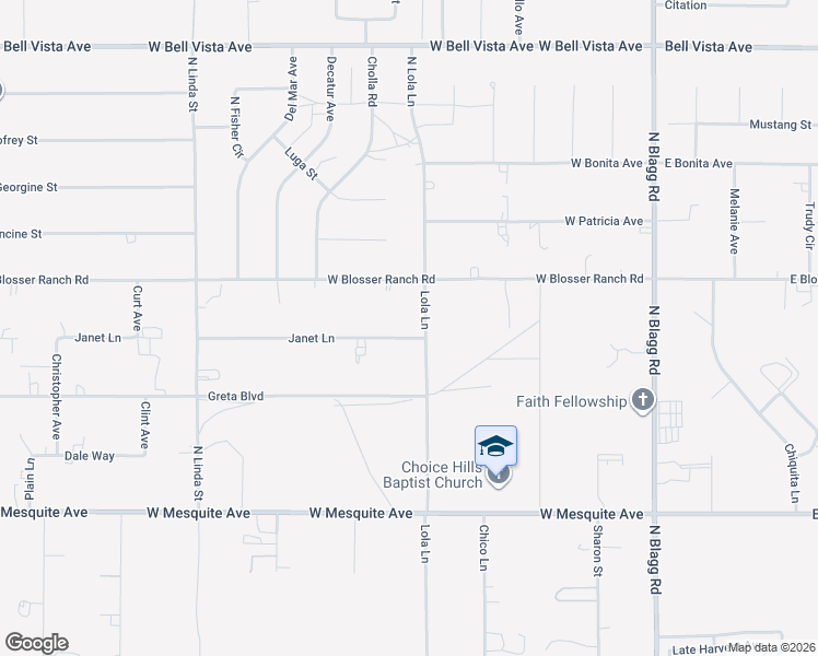 map of restaurants, bars, coffee shops, grocery stores, and more near 590 Janet Lane in Pahrump