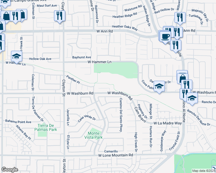 map of restaurants, bars, coffee shops, grocery stores, and more near 1602 Lynette Lane in North Las Vegas