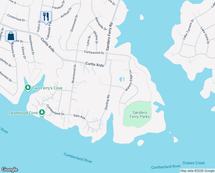 map of restaurants, bars, coffee shops, grocery stores, and more near 237 Sterling Road in Hendersonville