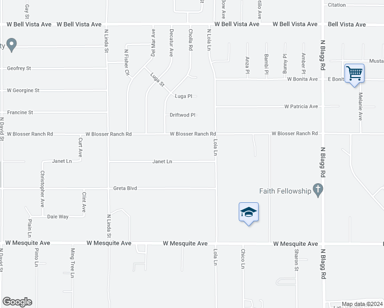 map of restaurants, bars, coffee shops, grocery stores, and more near in Pahrump