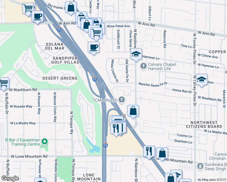 map of restaurants, bars, coffee shops, grocery stores, and more near 5116 Harvest Time Street in Las Vegas