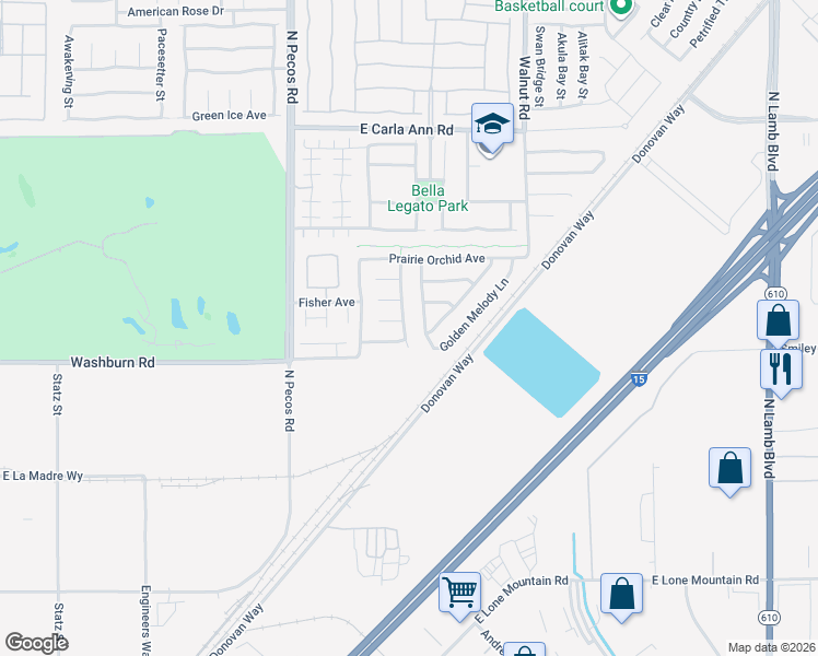 map of restaurants, bars, coffee shops, grocery stores, and more near 5217 Wild Sunflower Street in North Las Vegas
