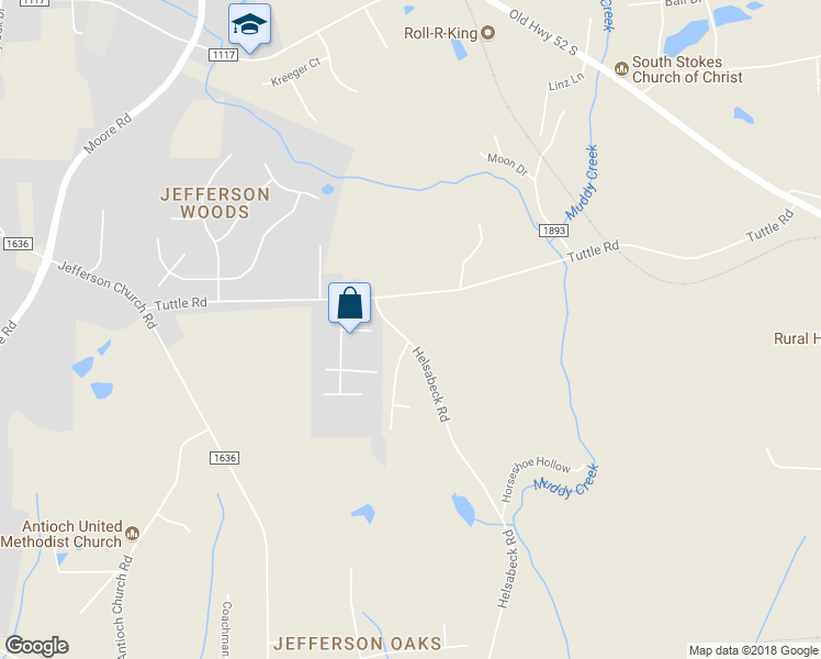 map of restaurants, bars, coffee shops, grocery stores, and more near 9535 Helsabeck Road in Rural Hall