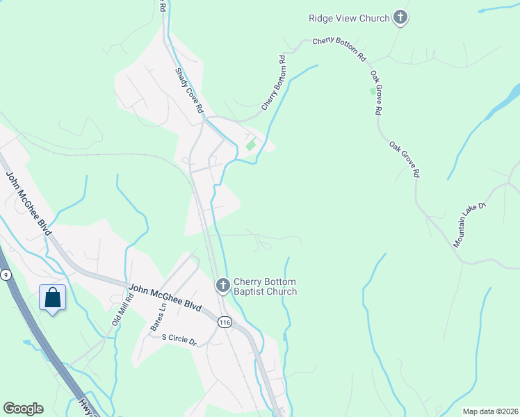 map of restaurants, bars, coffee shops, grocery stores, and more near 311 Cherry Lane in Caryville