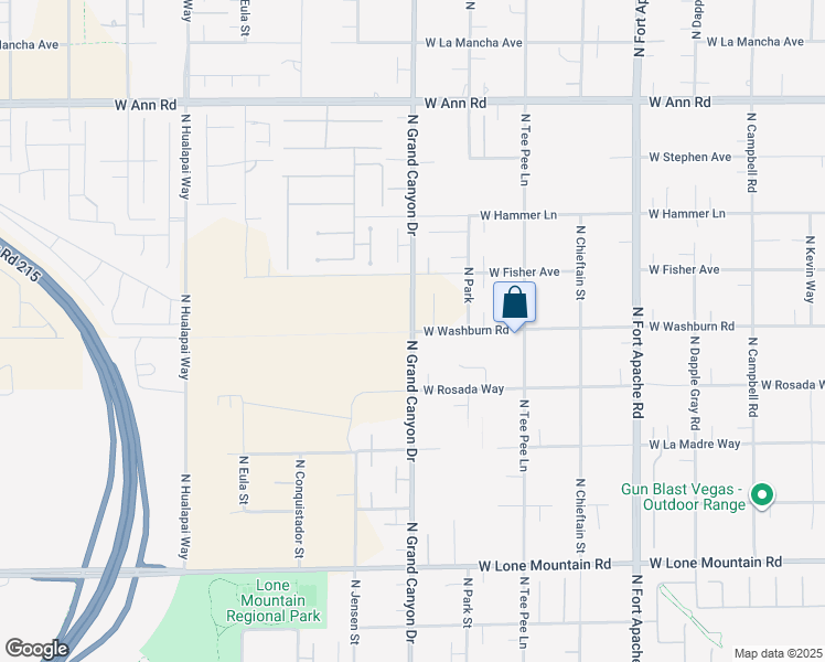 map of restaurants, bars, coffee shops, grocery stores, and more near 5201 North Grand Canyon Drive in Las Vegas