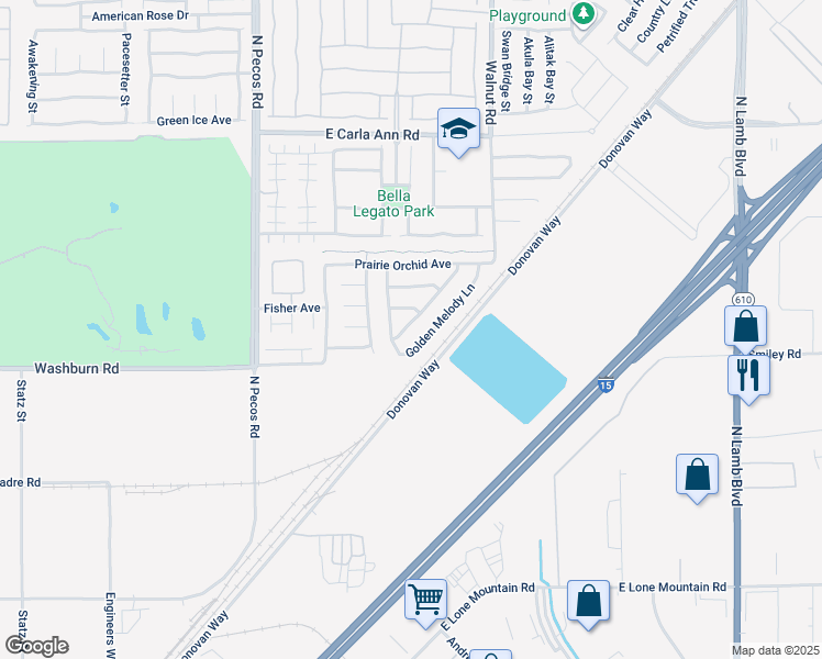 map of restaurants, bars, coffee shops, grocery stores, and more near 5220 Mountain Garland Lane in North Las Vegas