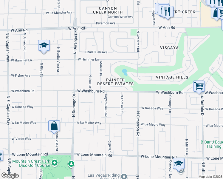 map of restaurants, bars, coffee shops, grocery stores, and more near 8121 Wispy Sage Way in Las Vegas