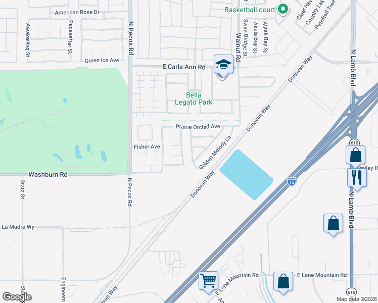 map of restaurants, bars, coffee shops, grocery stores, and more near 5241 Wild Sunflower Street in North Las Vegas