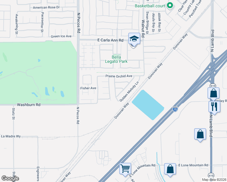 map of restaurants, bars, coffee shops, grocery stores, and more near 5241 Wild Sunflower Street in North Las Vegas