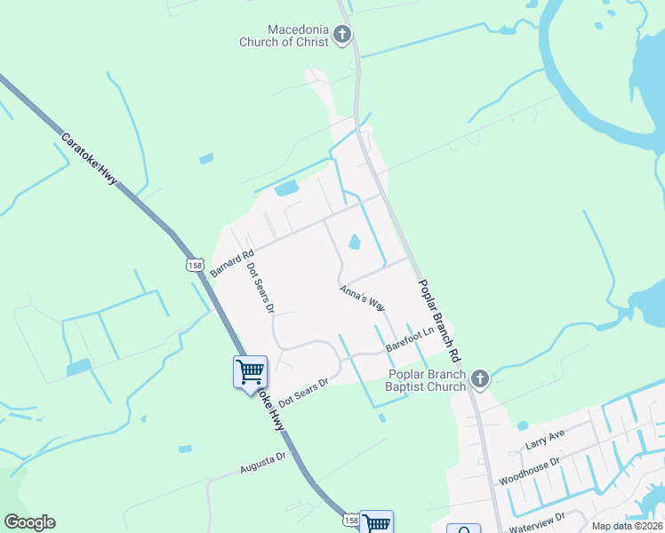 map of restaurants, bars, coffee shops, grocery stores, and more near in Poplar Branch