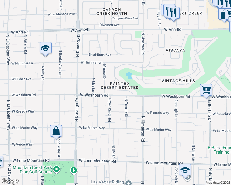 map of restaurants, bars, coffee shops, grocery stores, and more near 8121 Wispy Sage Way in Las Vegas