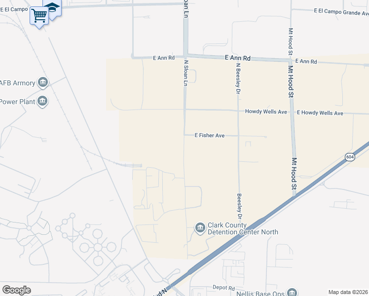 map of restaurants, bars, coffee shops, grocery stores, and more near 5265 North Sloan Lane in Las Vegas