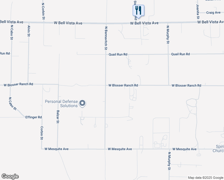 map of restaurants, bars, coffee shops, grocery stores, and more near 3951 West Blosser Ranch Road in Pahrump