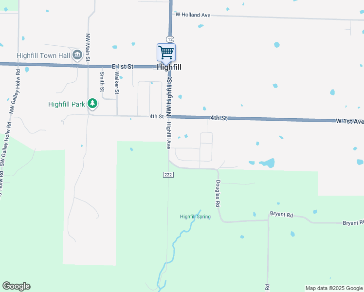 map of restaurants, bars, coffee shops, grocery stores, and more near 12070 Highfill Avenue in Gentry