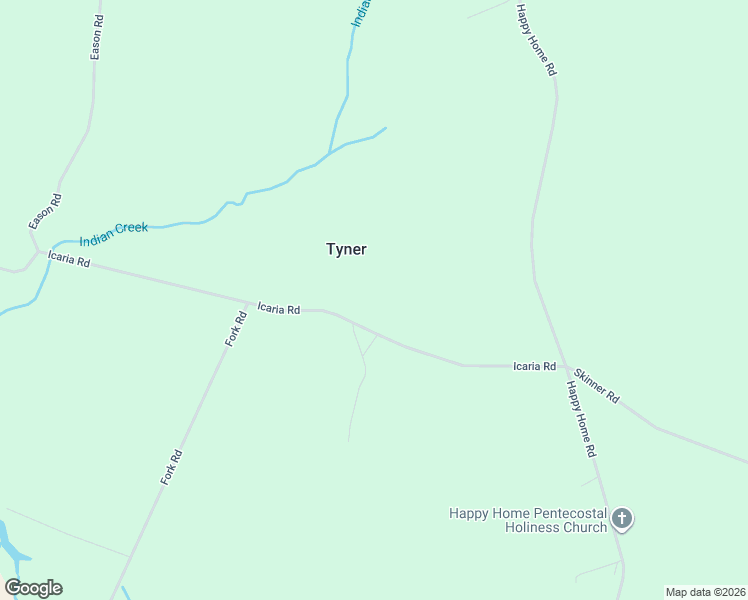 map of restaurants, bars, coffee shops, grocery stores, and more near 431 Icaria Road in Tyner