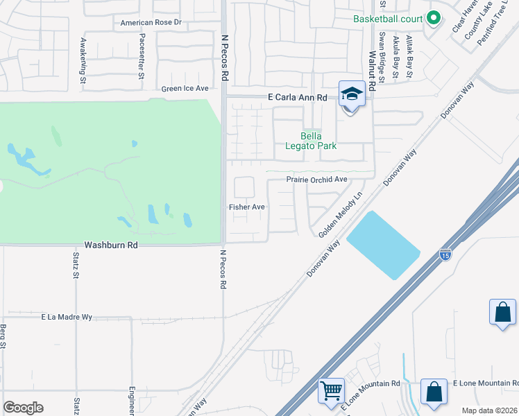 map of restaurants, bars, coffee shops, grocery stores, and more near 5304 Hollyridge Street in North Las Vegas