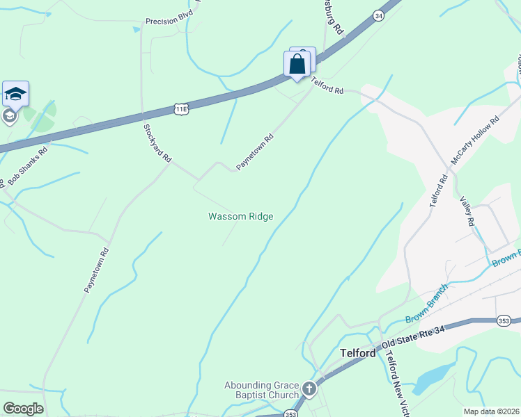 map of restaurants, bars, coffee shops, grocery stores, and more near 167 Saults Road in Telford