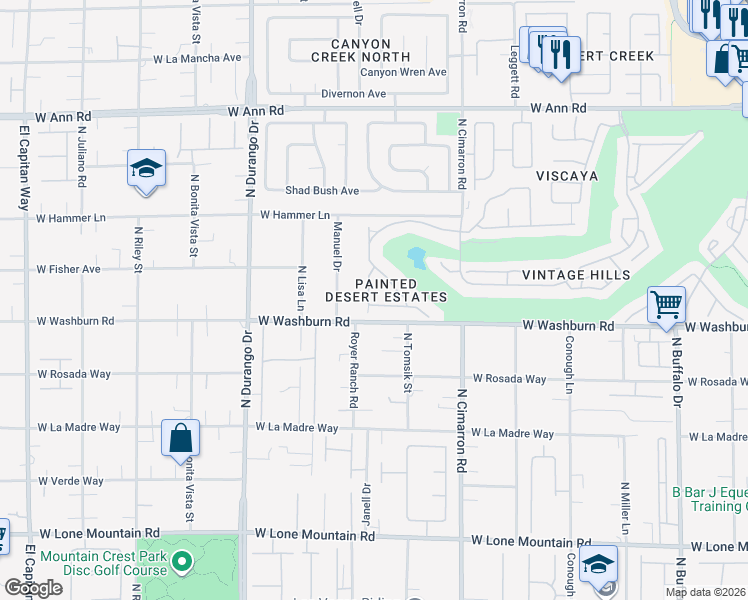 map of restaurants, bars, coffee shops, grocery stores, and more near 8120 Wispy Sage Way in Las Vegas