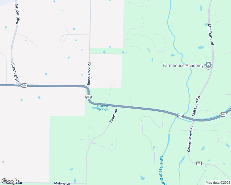 map of restaurants, bars, coffee shops, grocery stores, and more near 11238 Arkansas 264 in Bentonville