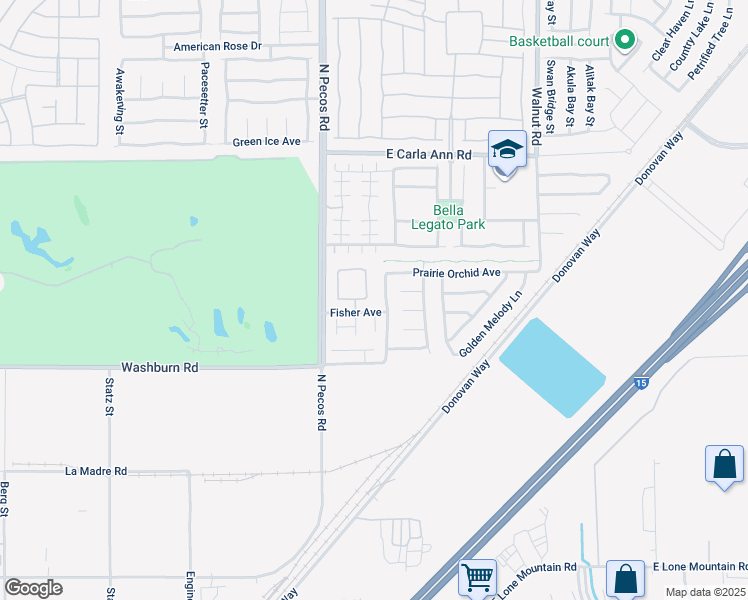 map of restaurants, bars, coffee shops, grocery stores, and more near 5304 Hollyridge Street in North Las Vegas
