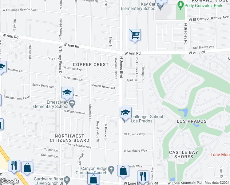 map of restaurants, bars, coffee shops, grocery stores, and more near 6124 Browning Way in Las Vegas