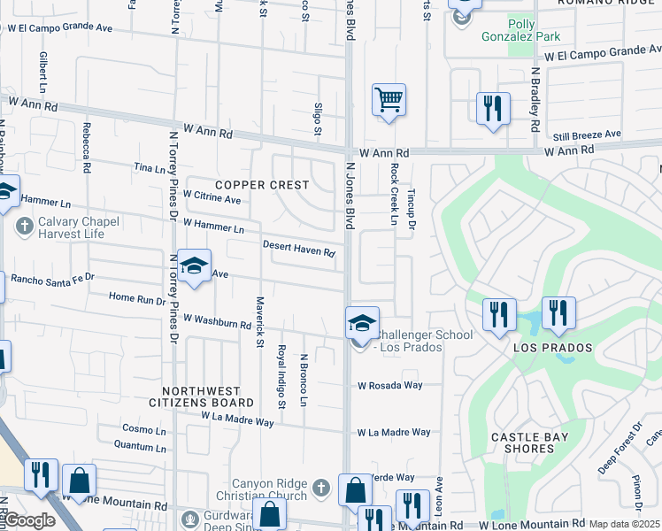 map of restaurants, bars, coffee shops, grocery stores, and more near 6112 Browning Way in Las Vegas
