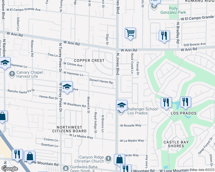map of restaurants, bars, coffee shops, grocery stores, and more near 6124 Browning Way in Las Vegas