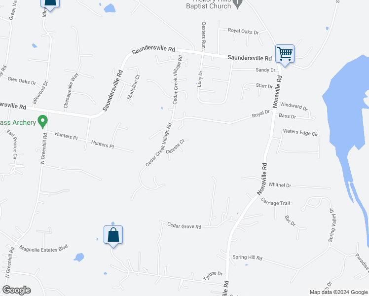 map of restaurants, bars, coffee shops, grocery stores, and more near 803 Crystal Court in Mt. Juliet