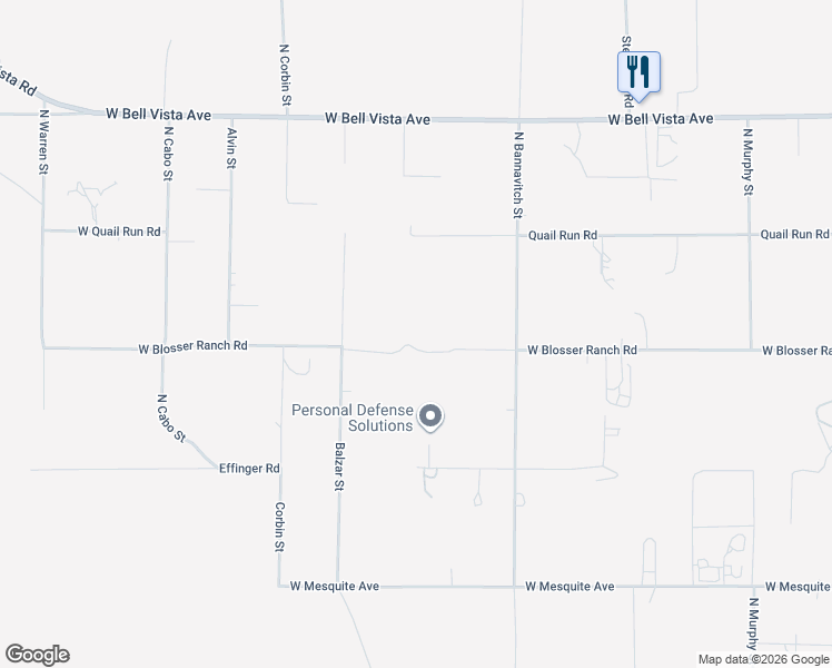 map of restaurants, bars, coffee shops, grocery stores, and more near 4170 West Blosser Ranch Road in Pahrump