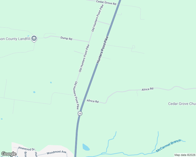 map of restaurants, bars, coffee shops, grocery stores, and more near 3291 Hunters Point Pike in Lebanon